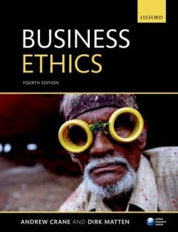 Photo of the cover page of a book on Business Ethics