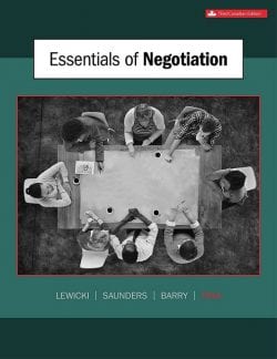 Book Cover. Essentials of Negotiation.