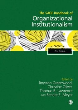 Book cover. The SAGE Handbook of Organizational Institutionalism