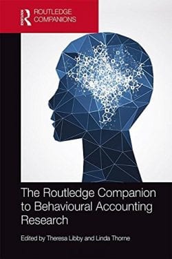 Book cover. Routledge Companion to Behavioural Accounting Research