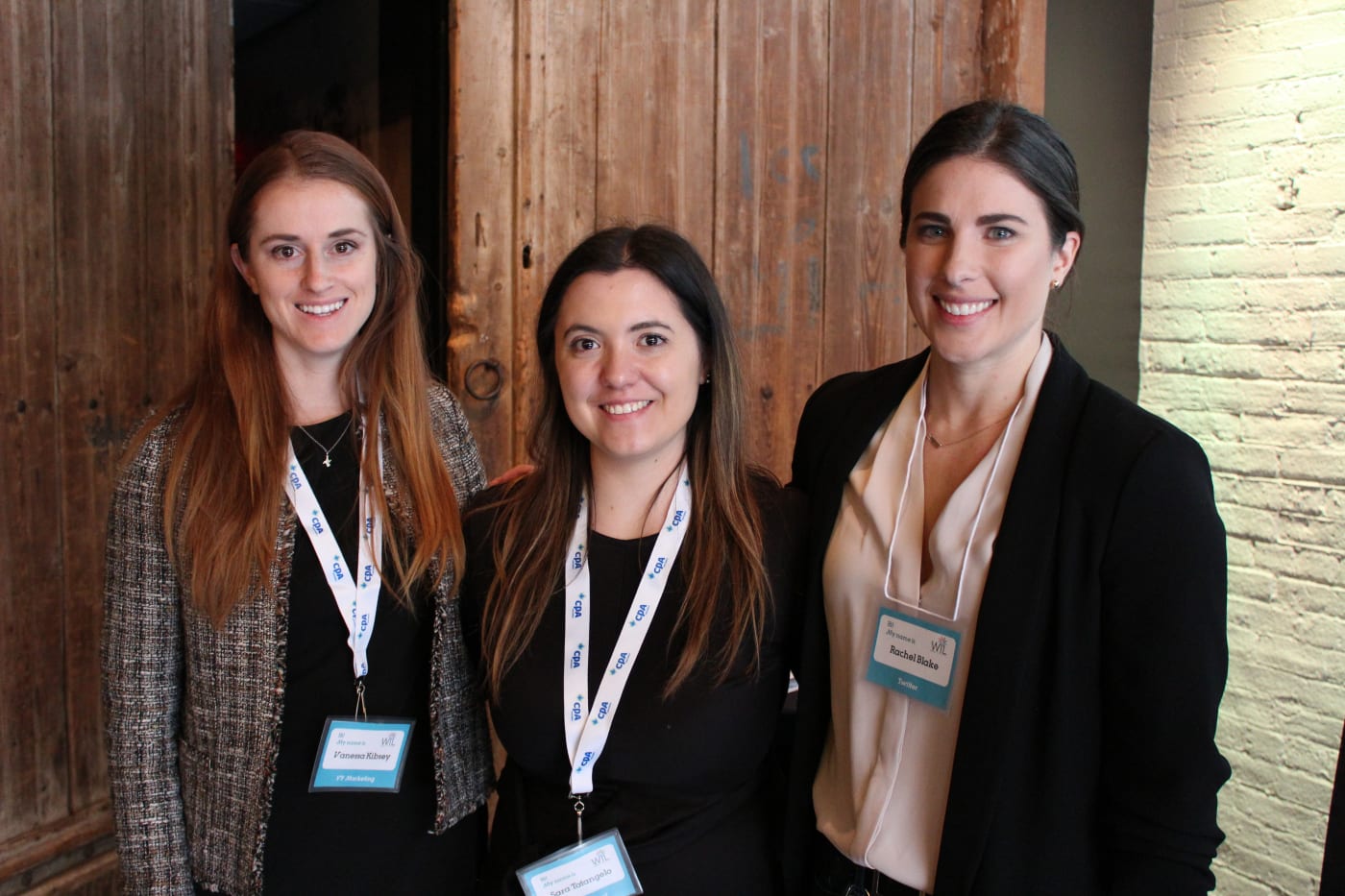 From left to right: Vanessa Kibsey, WIL’s Vice-President of Marketing, Sara Tatangelo, WIL’s Undergraduate Co-President, and Rachel Blake, Regional Lead, Canada and LATAM, Revenue Strategy and Operations with Twitter.