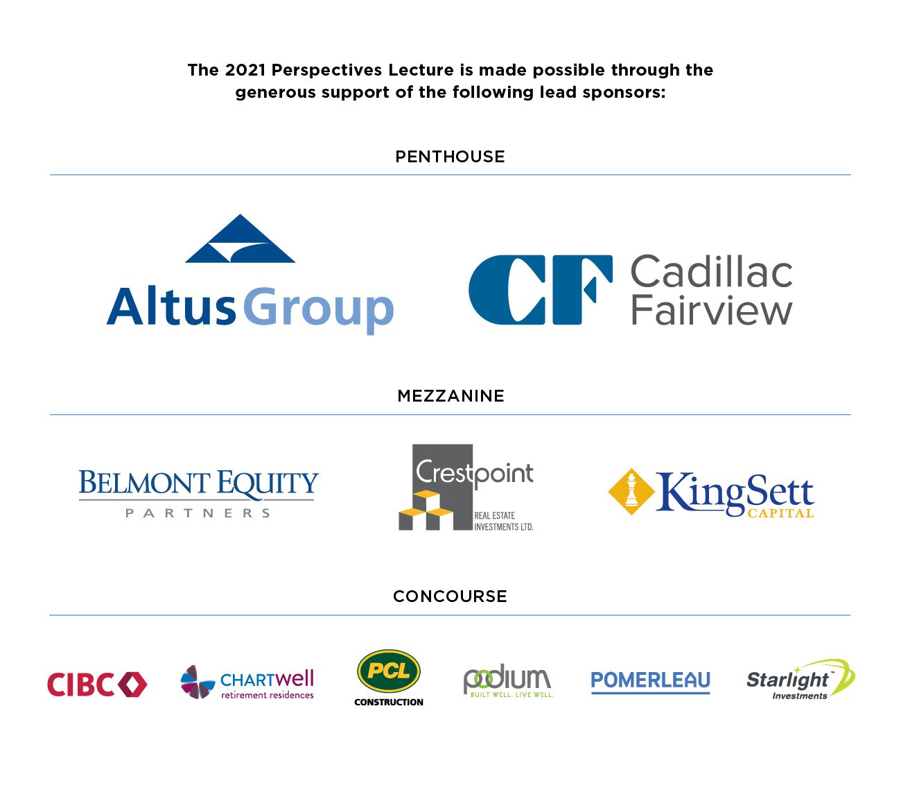 Perspectives Lecture 2021 Sponsors
