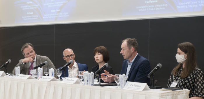 Research Day plenary panelists from left to right: Dirk Matten; Paul Klein; Ruodan Shao; Detlev Zwick; Ela Veresiu