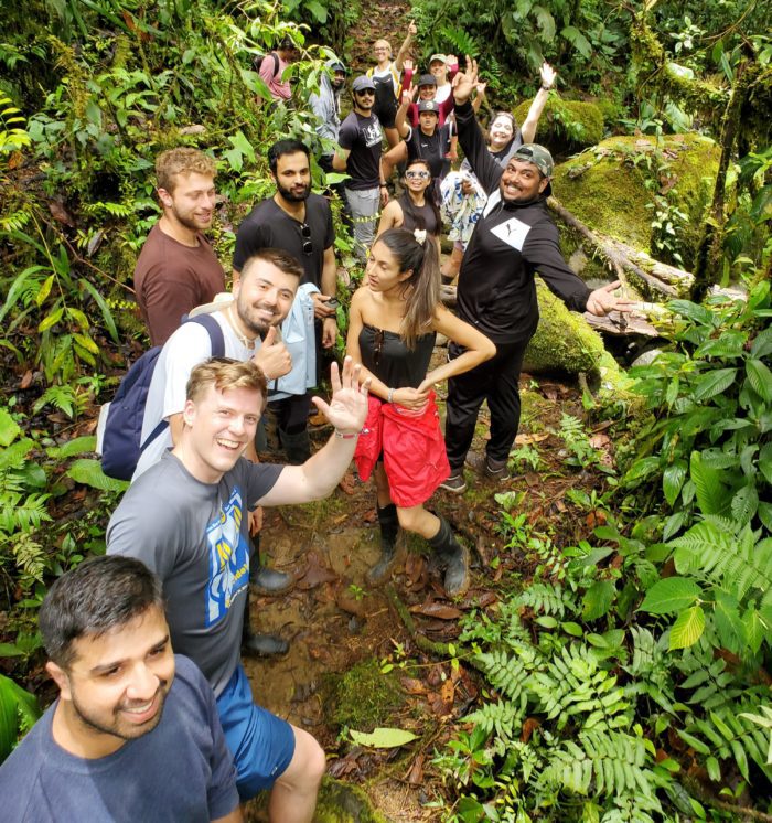 GLP students in rainforest