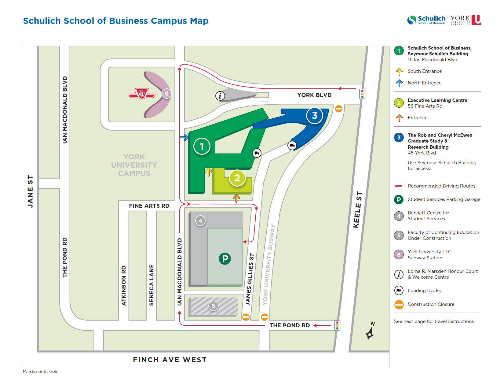 Schulich Map - Driving Directions