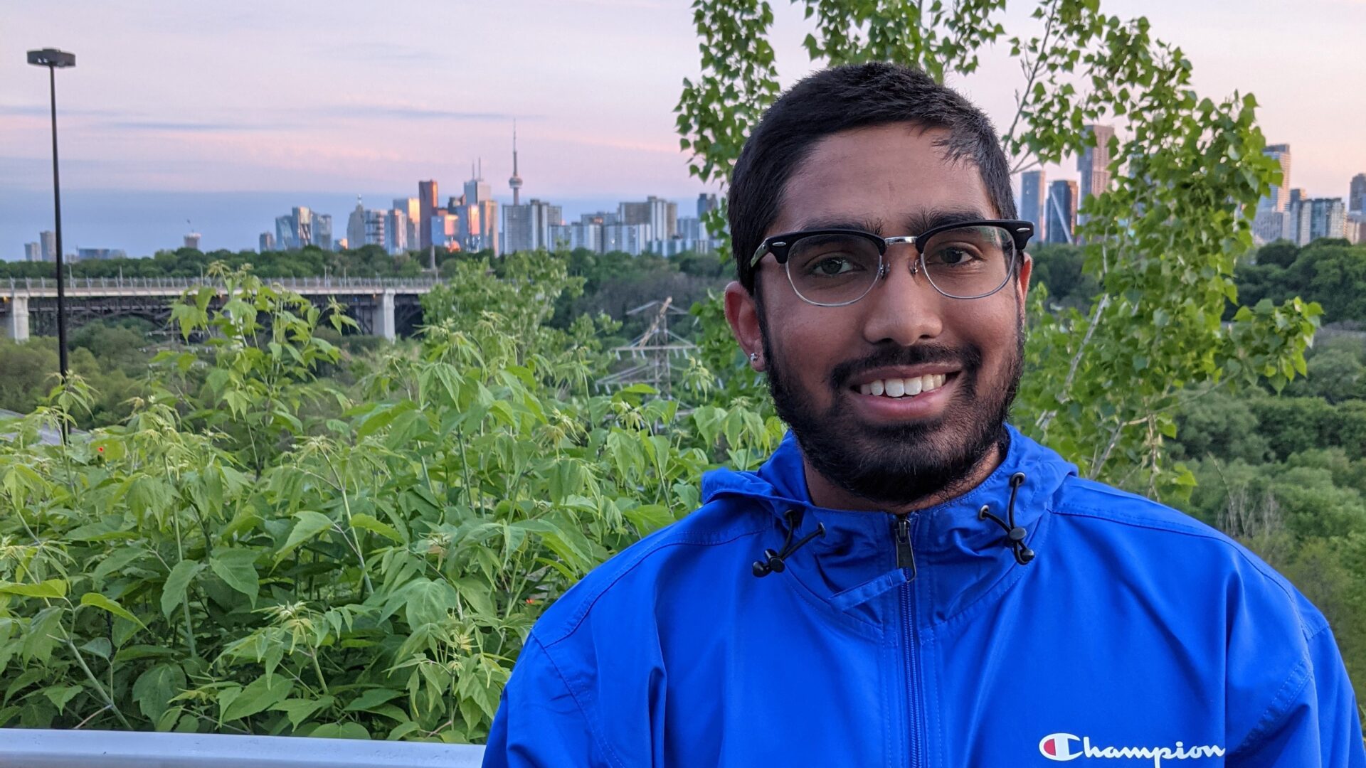 Darren Singh with CN Tower in background