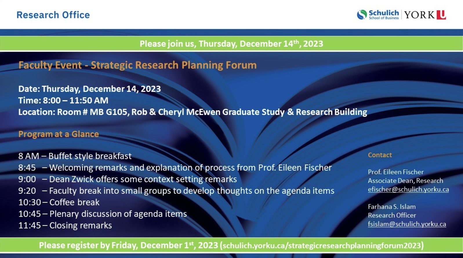 Faculty Event - Strategic Research Planning Forum