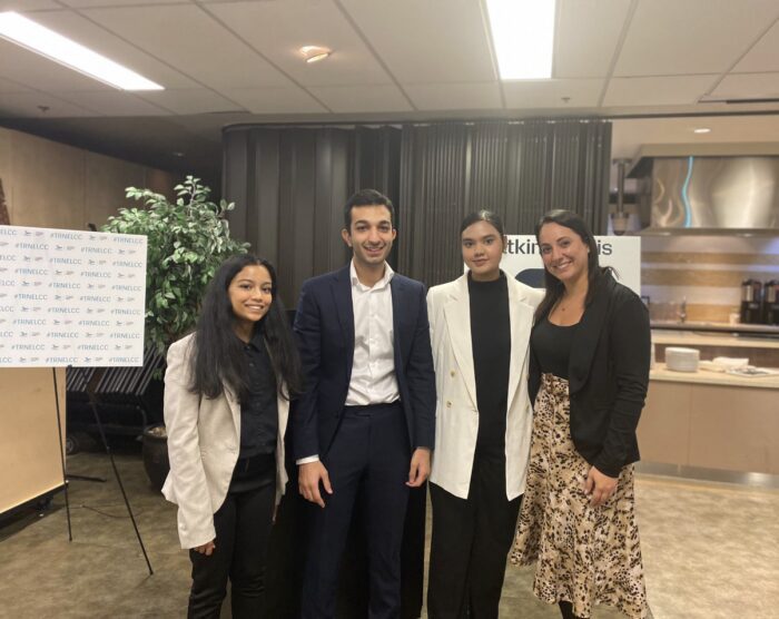 Krithi, Arshia, Zahra and Mona at Ted Rogers School of Management