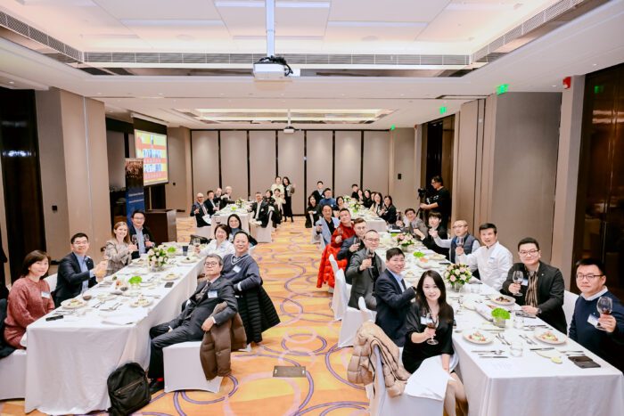 Guests enjoying lunch at the event