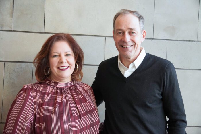 Sasha Krstic (IMBA ’03), EVP, Security Solutions (Integration), Mastercard, with Dean Detlev Zwick on a recent visit to the Schulich School of Business. (Nov. 2024)