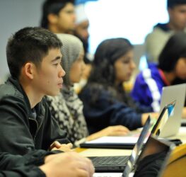 Students in a class room